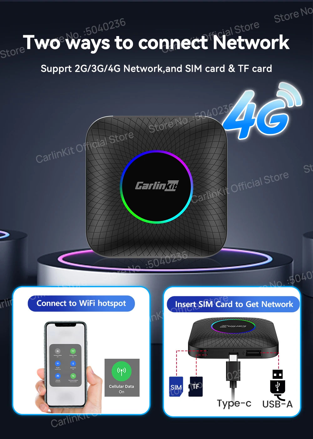 CarlinKit Car Intelligent Systems Wireless Android Auto Wireless CarPlay Smart TV Box For Netflix IPTV Android 13 CarPlay Ai Box