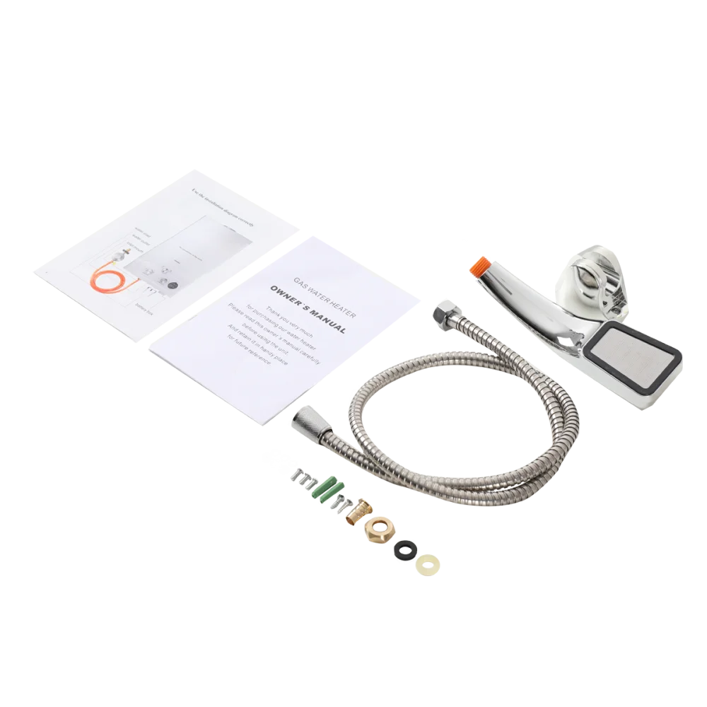 LPG Tankless Water Heater 20L 40KW Camping Shower Head Kit
