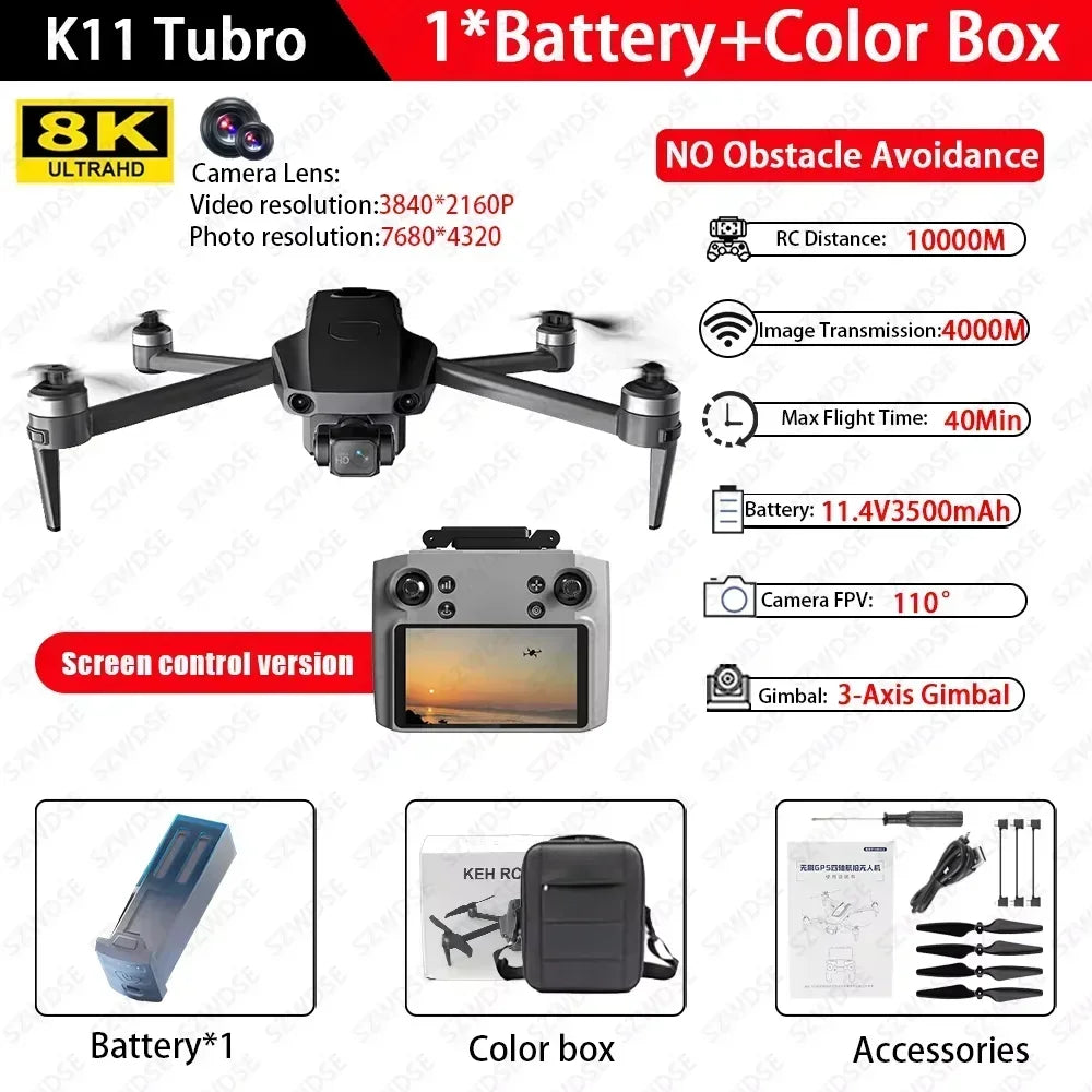 Cole K11 Turbo Drone Aerial 8K HD Dual Camera With Airdrop