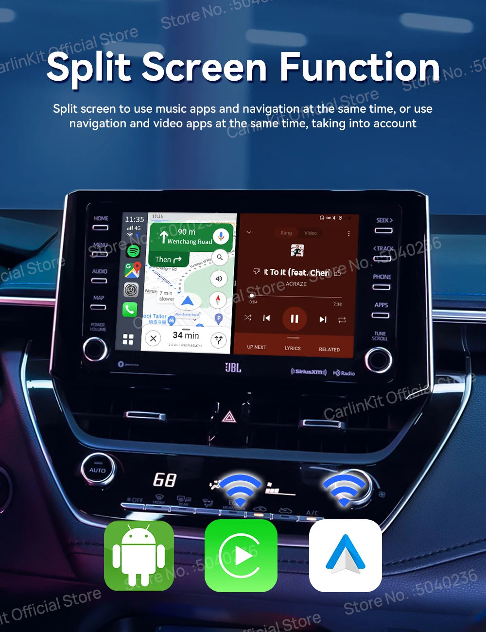 CarlinKit Car Intelligent Systems Wireless Android Auto Wireless CarPlay Smart TV Box For Netflix IPTV Android 13 CarPlay Ai Box