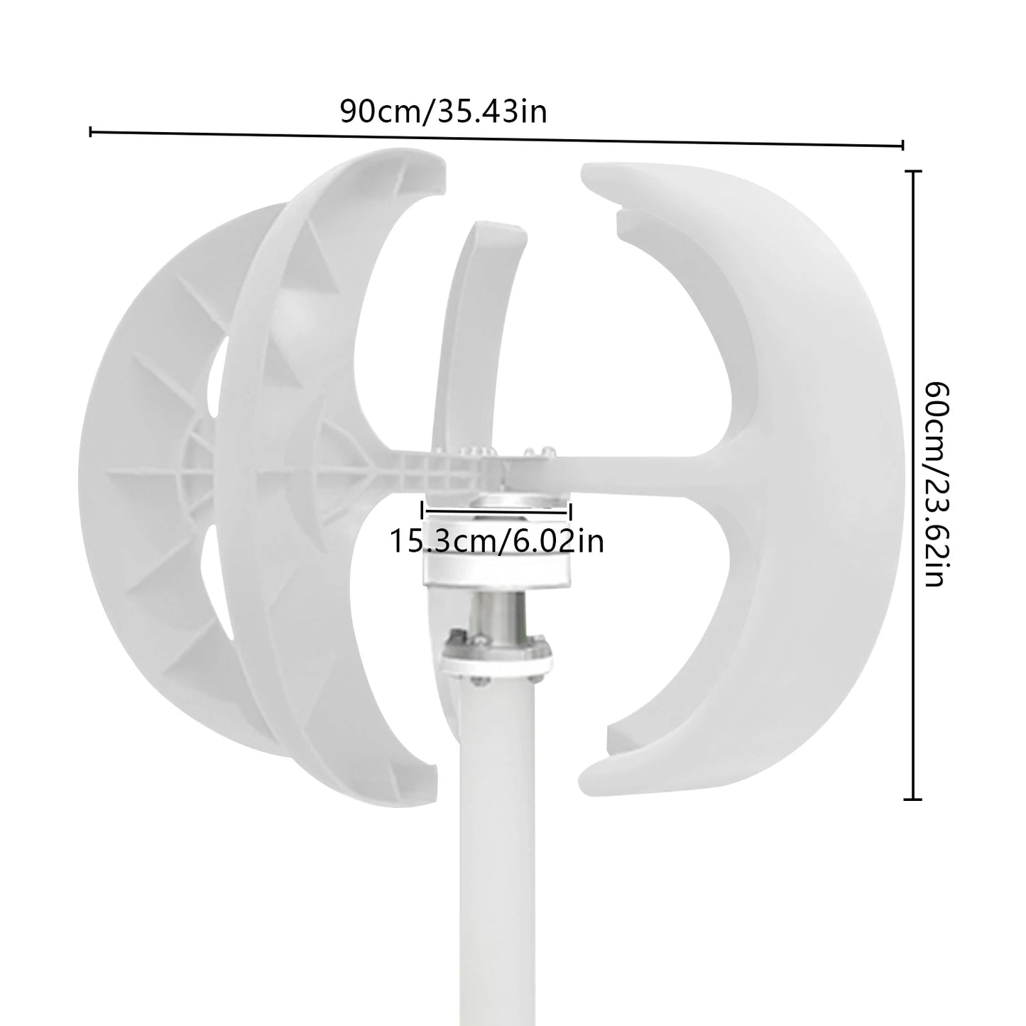 Wind Generator 24V 600W Solar Lantern Wind Turbine 5 Blades