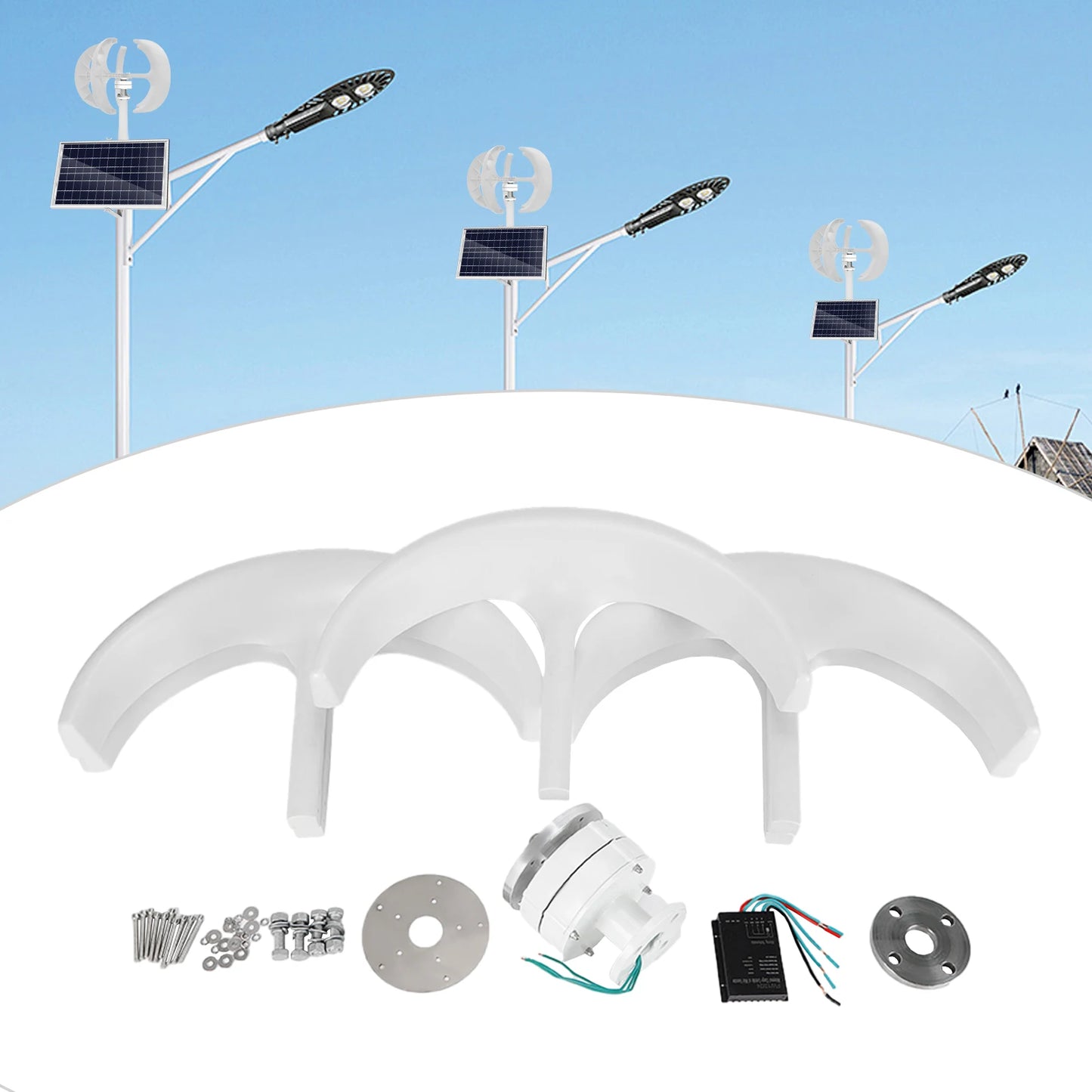 Wind Generator 24V 600W Solar Lantern Wind Turbine 5 Blades