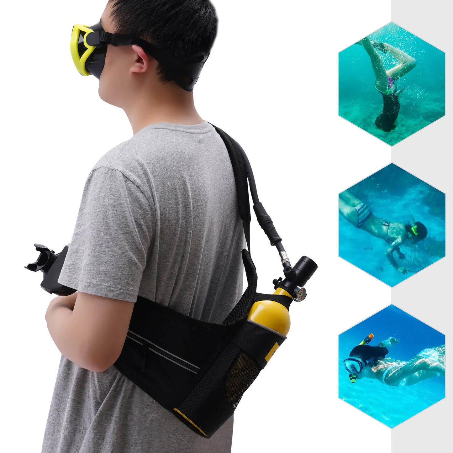 Underwater Breathing Device Mini Scuba Tank 32.8Ft 15 20 Min