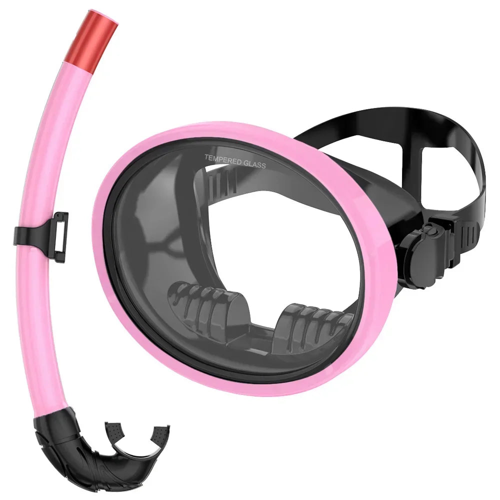 Oval Spearfishing Mask Classic Retro Panoramic View Goggles