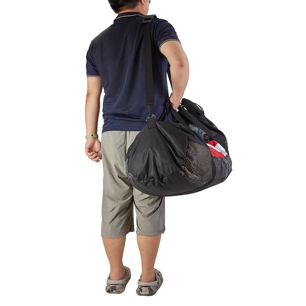 Extra Large Scuba Diving Mesh Tote With Adjustable Strap