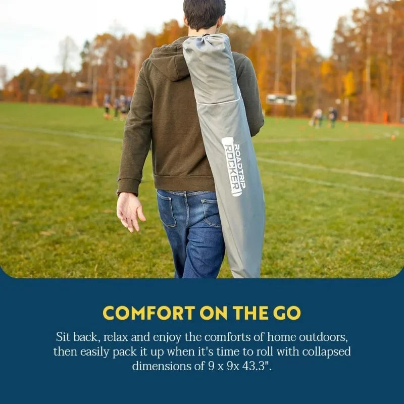 GCI OUTDOOR RoadTrip Rocker Camping Chair | Portable, Folding Rocking Chair with Solid, Durable Armrests