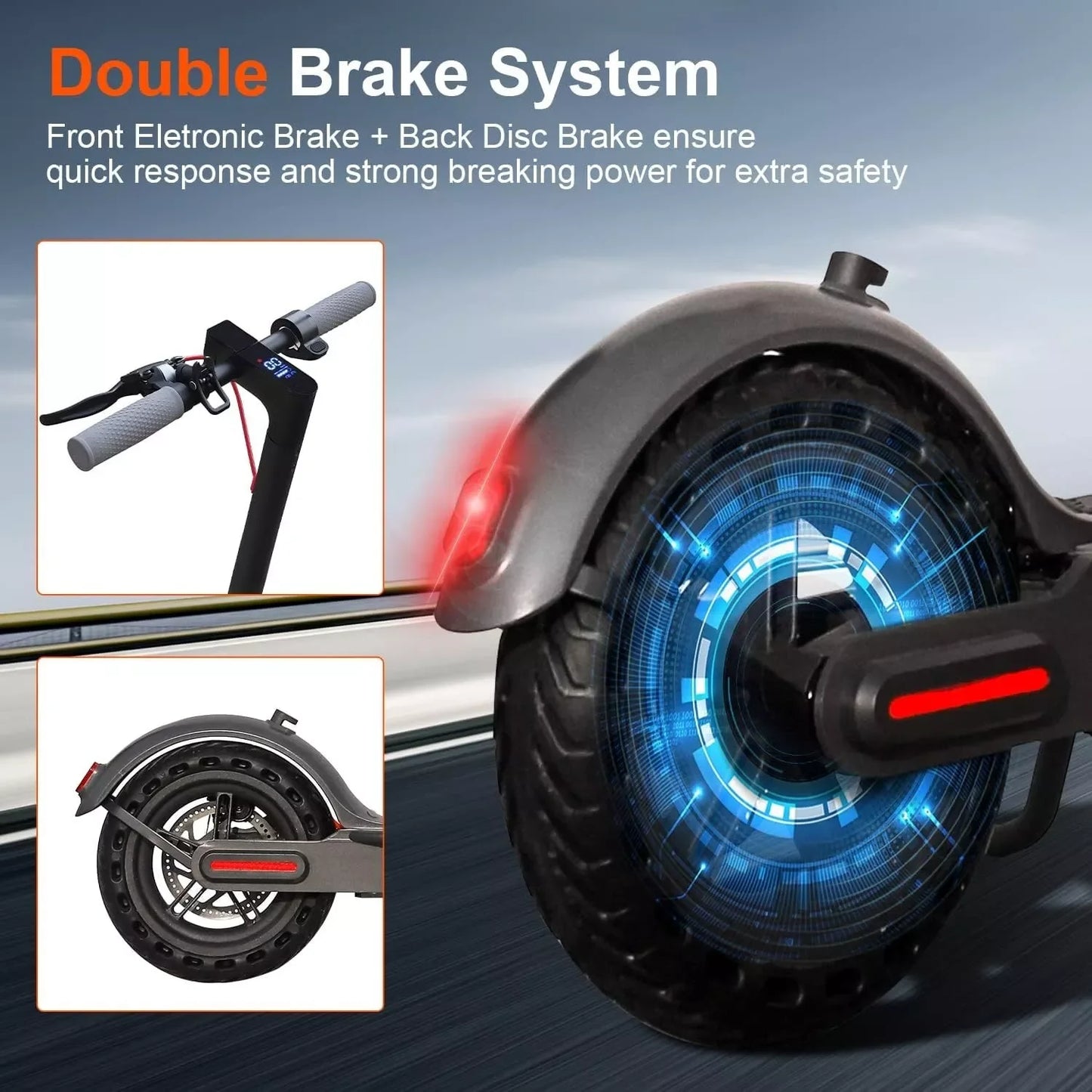 LADPED 350W Electric Scooter 19 MPH Folding Waterproof
