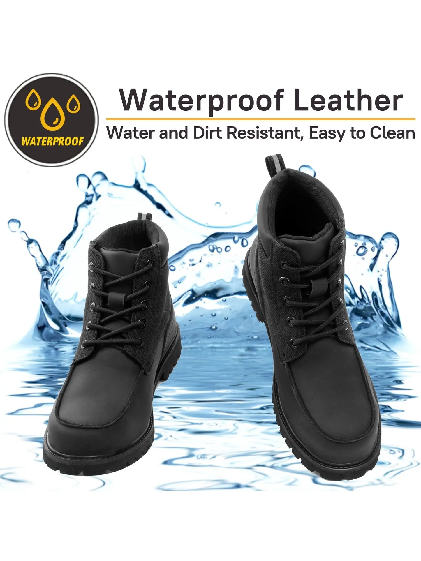 SUADEX Steel Toe Boots for Men Women Waterproof Indestructible Work Safety Boot Outdoor Protection Construction Shoes