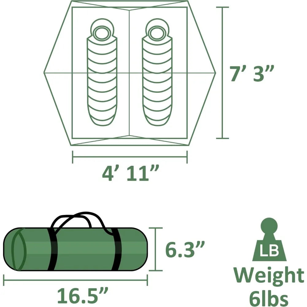 Tent Outdoor Camping, Lightweight Double Backpack Tent, Waterproof Tent Suitable for Adults, Large Outdoor, Hiking Trips