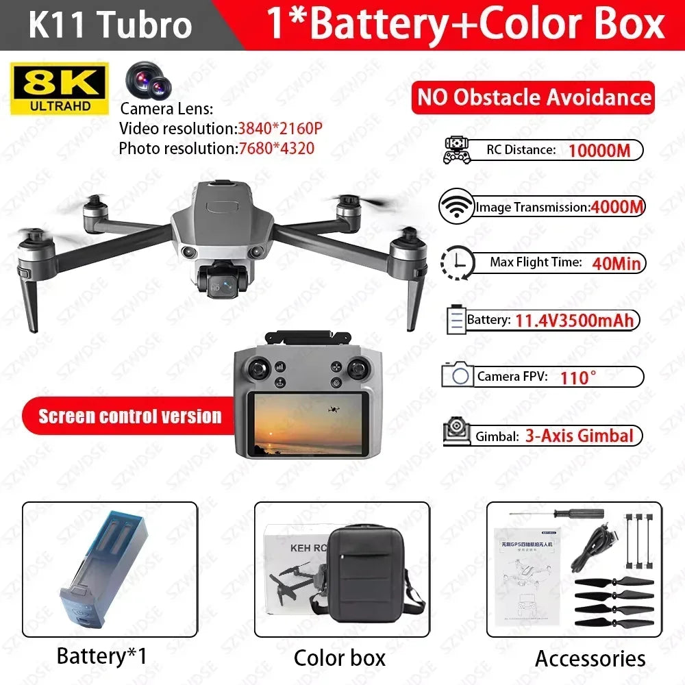 Cole K11 Turbo Drone Aerial 8K HD Dual Camera With Airdrop