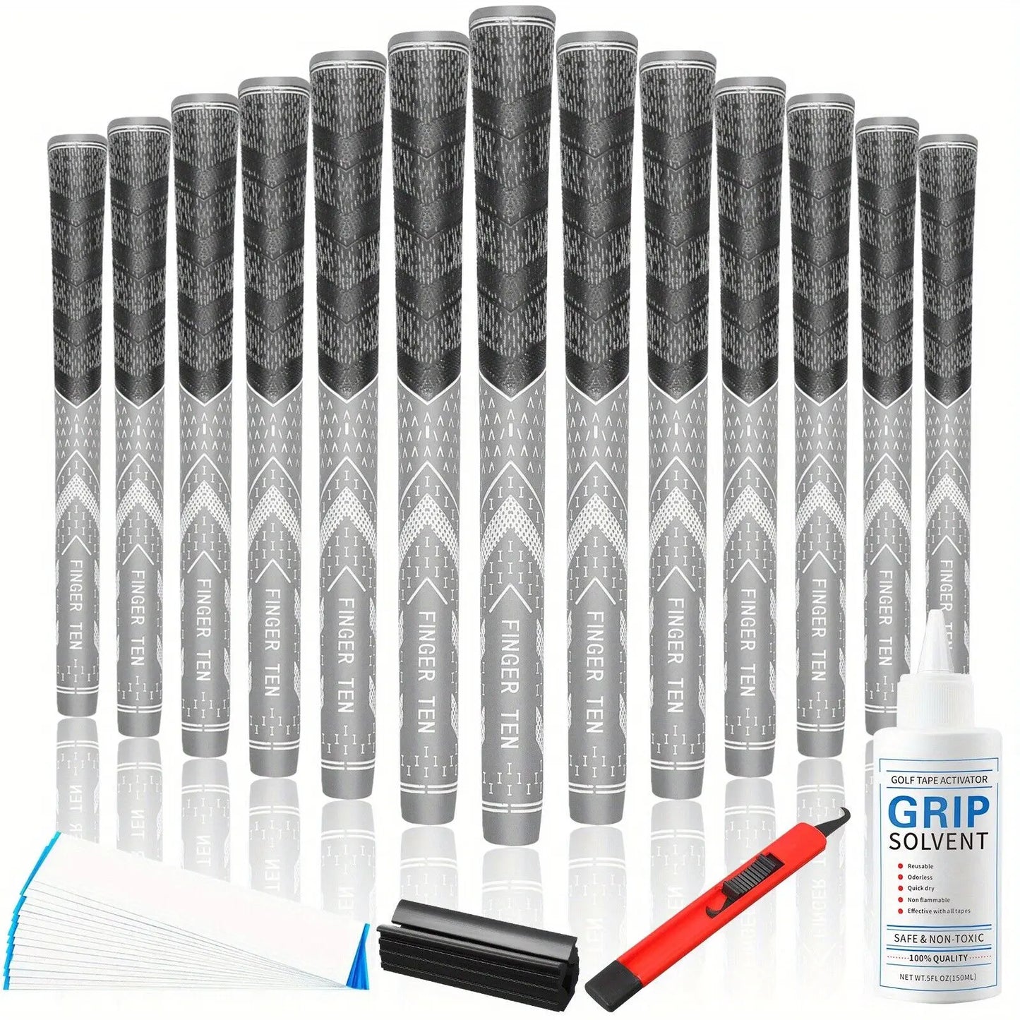 13 Golf Club Standard Grips/Medium Corded Rubber Multi-Purpose Composite Grips Kits