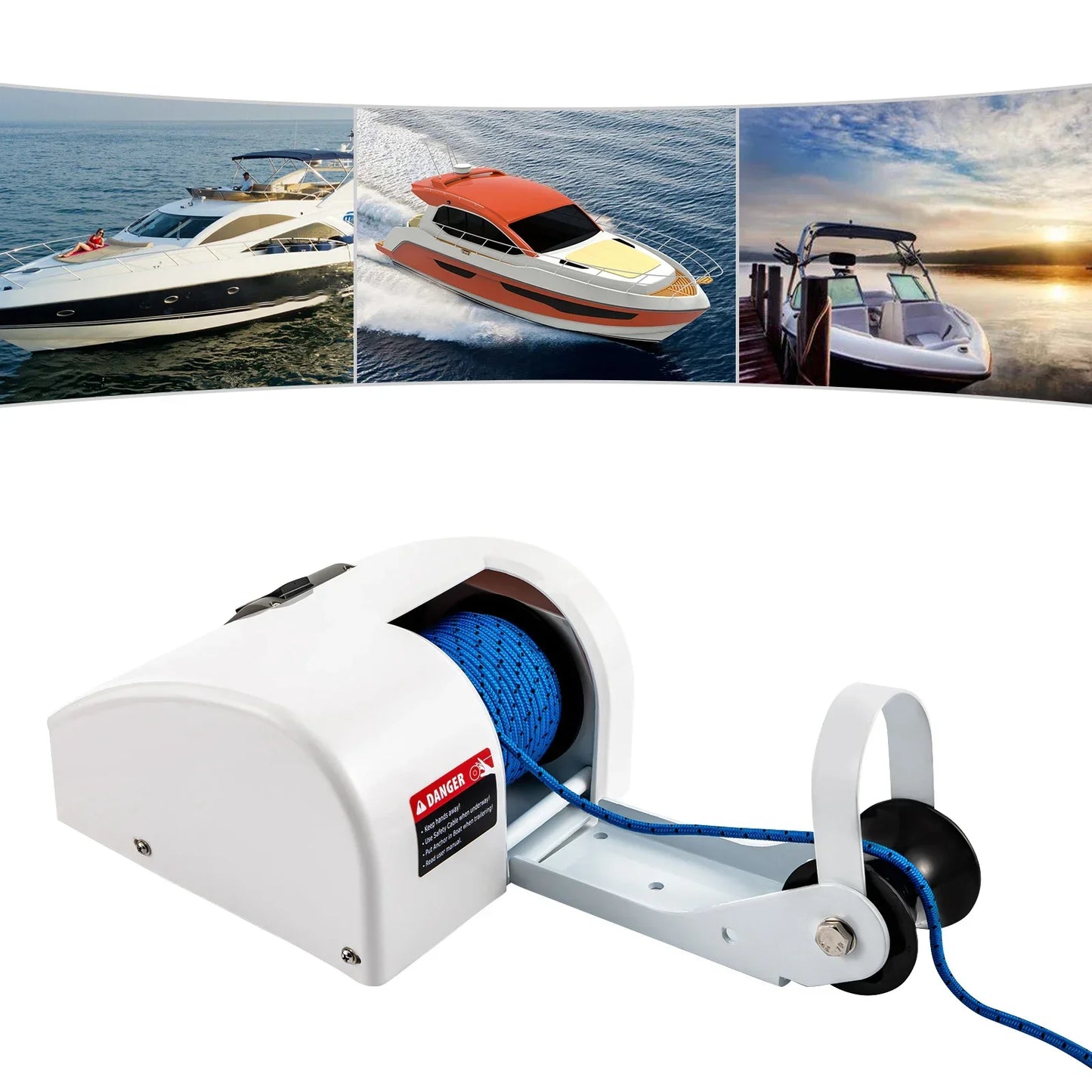 12V 45Lbs Boat Electric Anchor Winch With Remote Controller