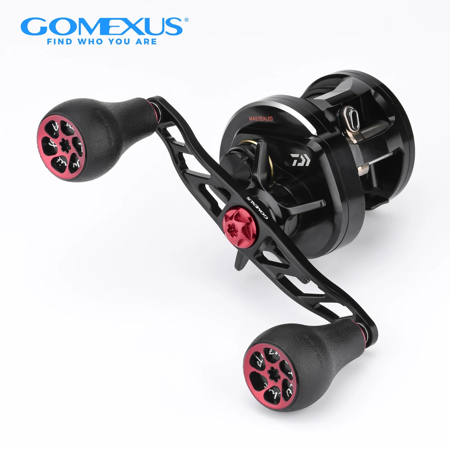 Gomexus Aluminum Power Handle for Baitcasting Reel with TPE Knob BDH-TPE30 for Shimano Antares Bantam MGL Calcutta B Cardiff
