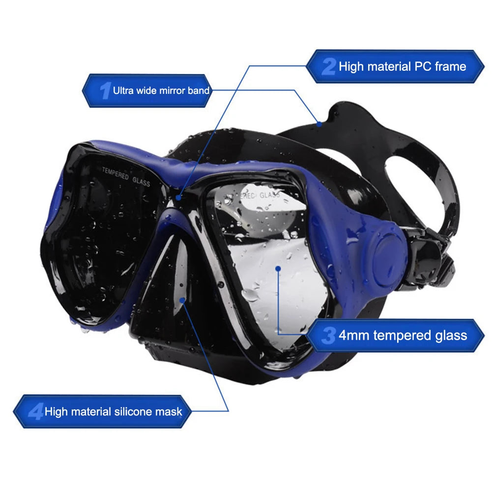 Professional Snorkeling Mask Panoramic Wide View Freediving