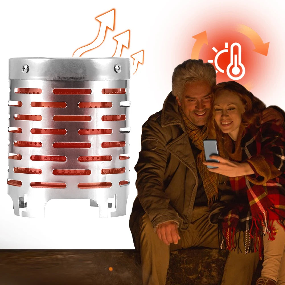 Wear-resistant Mini Heater Stainless Steel Warming Stove Cover Camping Stove Warming Stove Hood for Outdoor Backpacking Hiking