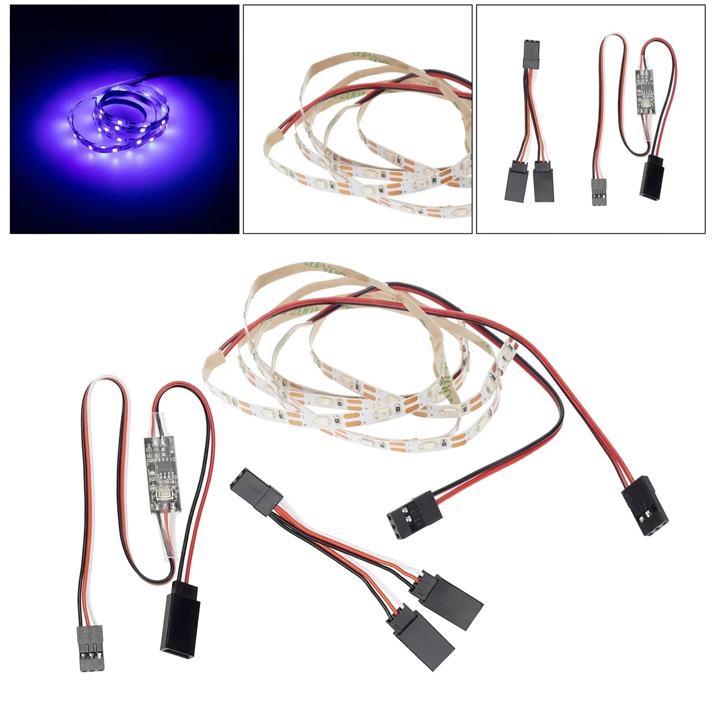 RC Airplane LED Light Strip - Remote Control, Bright & Waterproof, for Flying Wing & Fixed Wing, Easy Install, Night Flight Safe