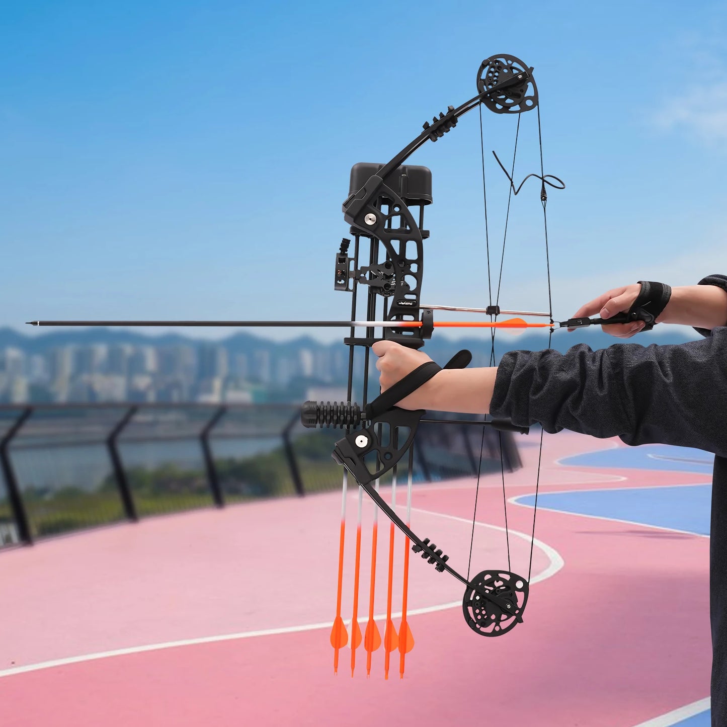Compound Bow Archery Kit For Beginner 19 30in Draw 30 60Lbs