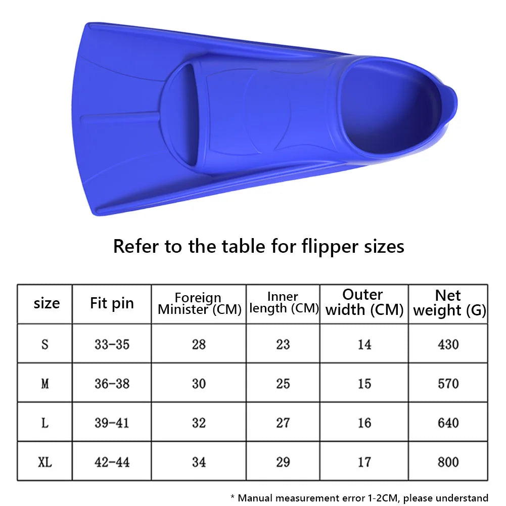 Professional Silicone Fins for Swimming Training Frog Shoes