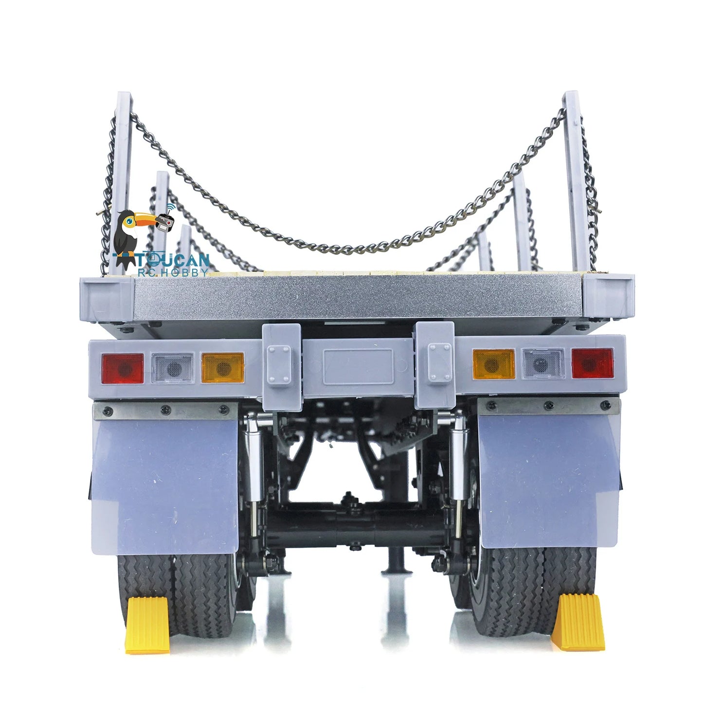 1/14 2Axle Flatbed Semi Trailer for LESU RC Tractor Truck DIY TAMIYA Remote Control Cars Model TH01024-SMT7