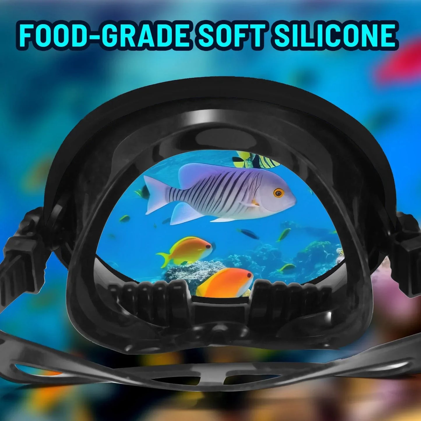 Oval Spearfishing Mask Classic Retro Panoramic View Goggles