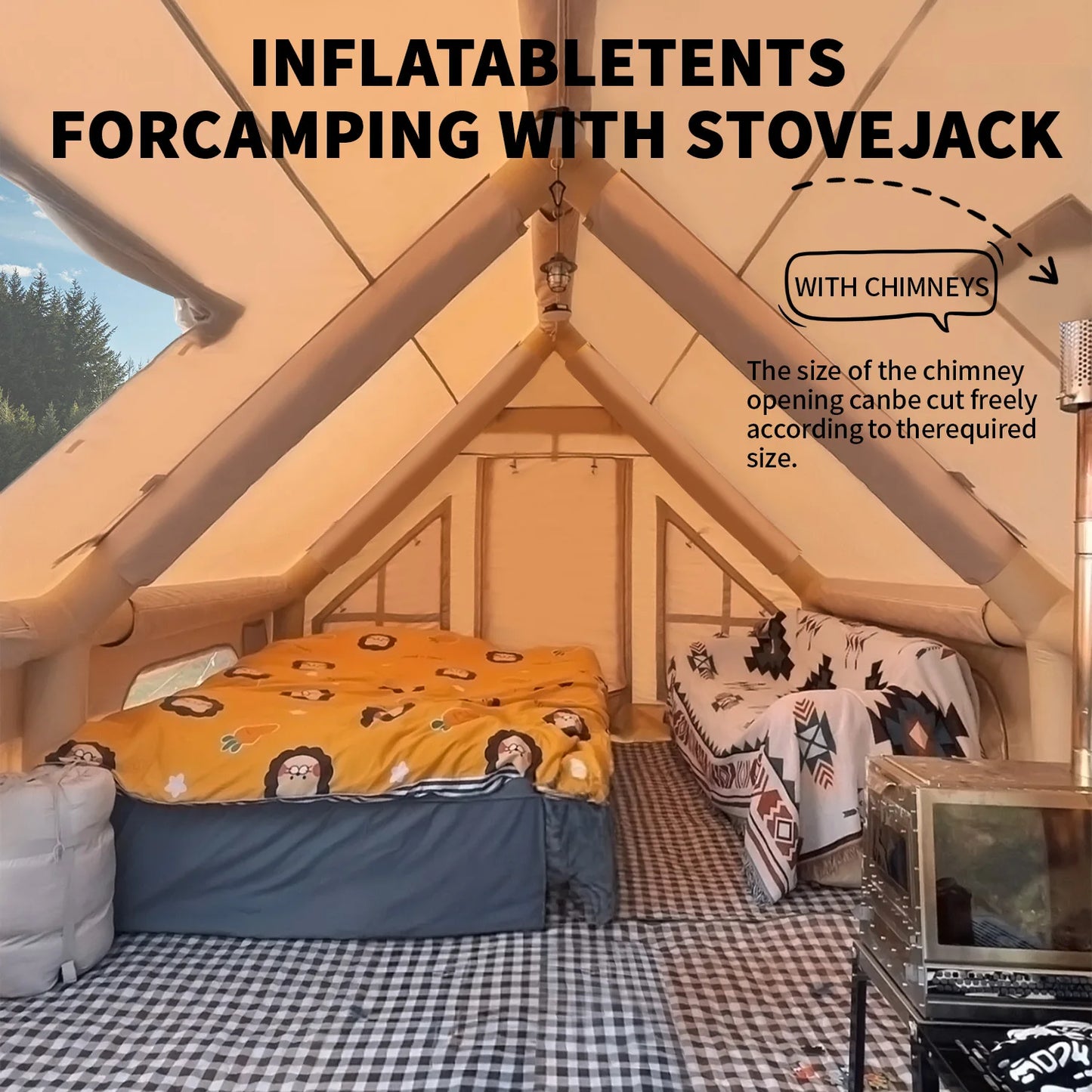 Inflatable Tents for Camping,Large Inflatable Camping Tent with Hand Pump,Inflatable Tent,Easy Setup Tents for Camping Portable