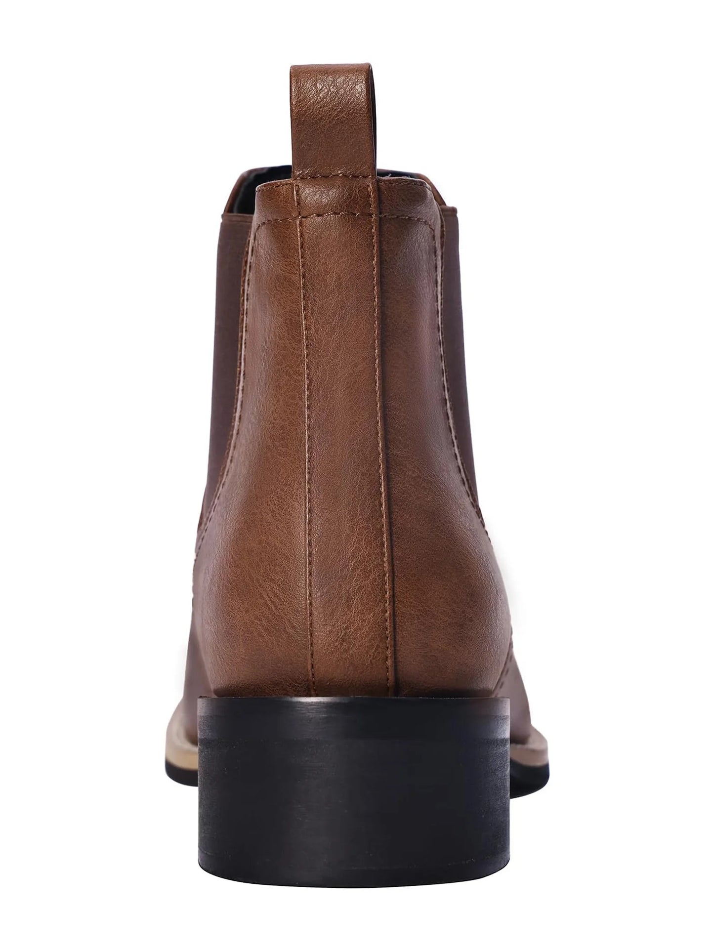 Western Cowboy Boots for Men - Mens Square Toe Chelsea Boots Ankle Cowboy Boots for Men Casual Retro Stylish Boots Brown