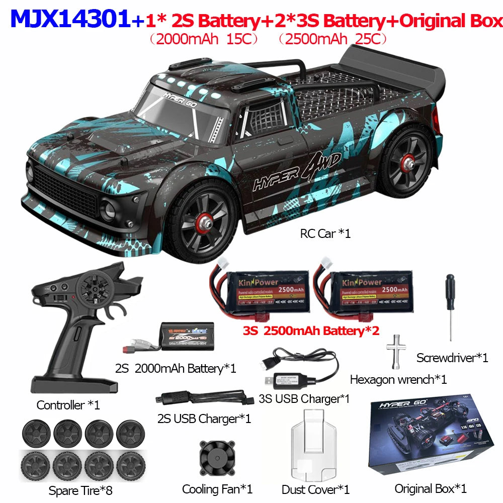 JIUSICE 4WD Off Road RC Car High Speed Remote Control