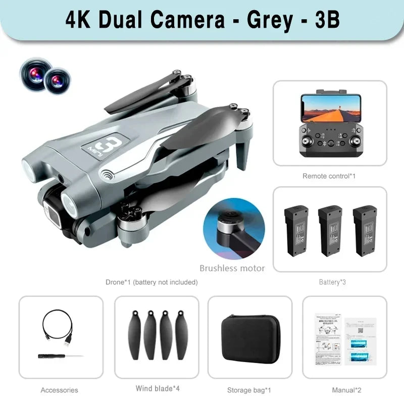 Z908 Pro Max GPS Drone Brushless 8K Dual Camera Optical Flow