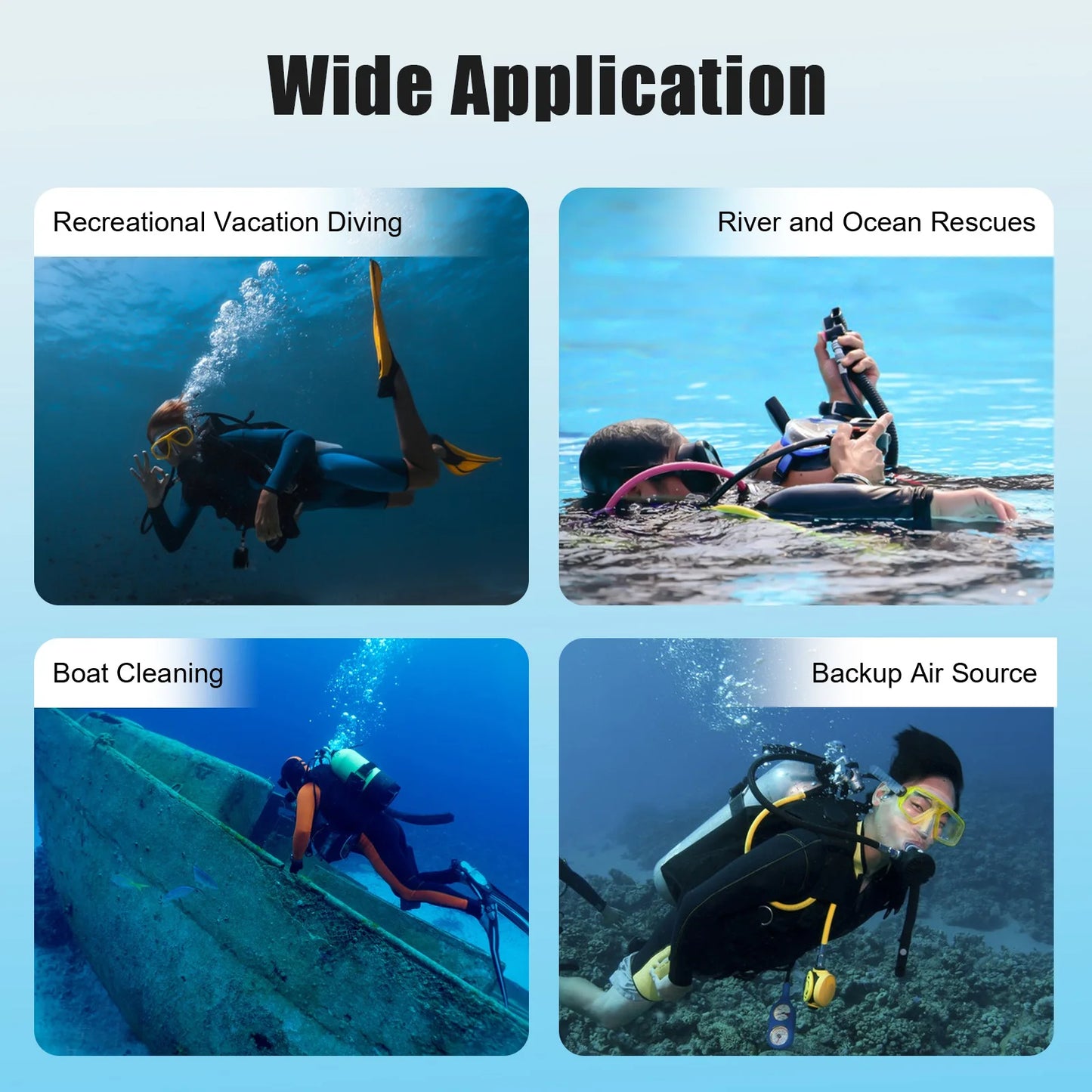 0.5L Mini Scuba Tank Diver Underwater 5 To 10 Minutes