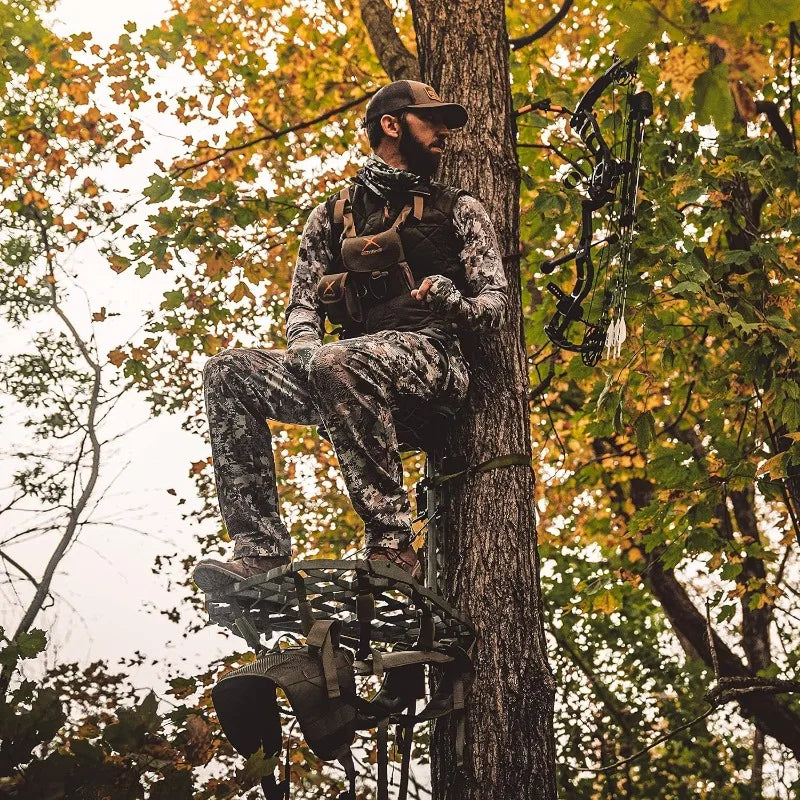 11 Lb Cast Aluminum Hang On Treestand for Deer Hunting Hunting Climbing Hunt Seat Hunting Gear Equipment Accessories
