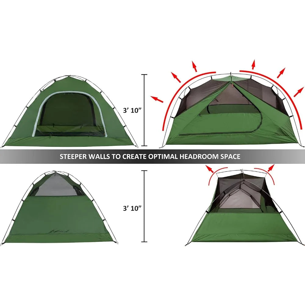 Tent Outdoor Camping, Lightweight Double Backpack Tent, Waterproof Tent Suitable for Adults, Large Outdoor, Hiking Trips