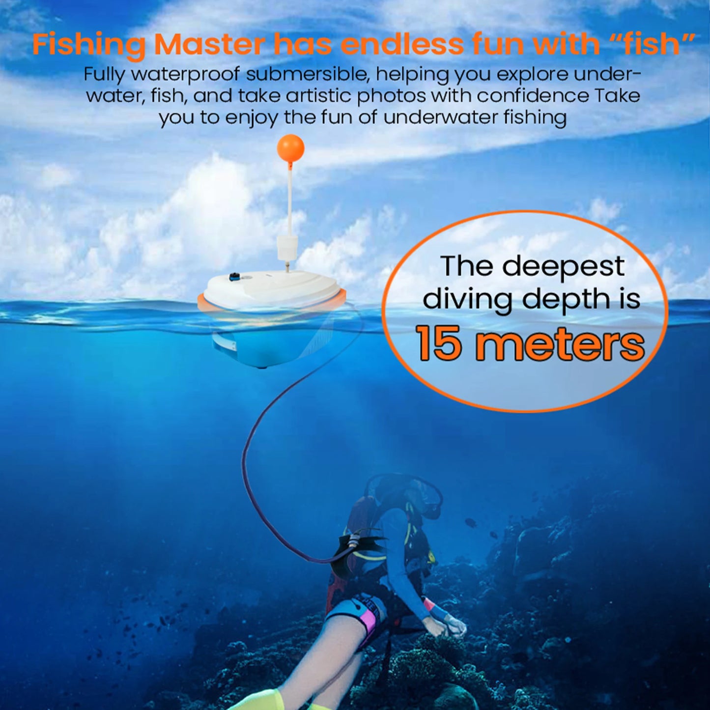 Tudiving Tankless Diving System Portable Hookah 50ft Hose