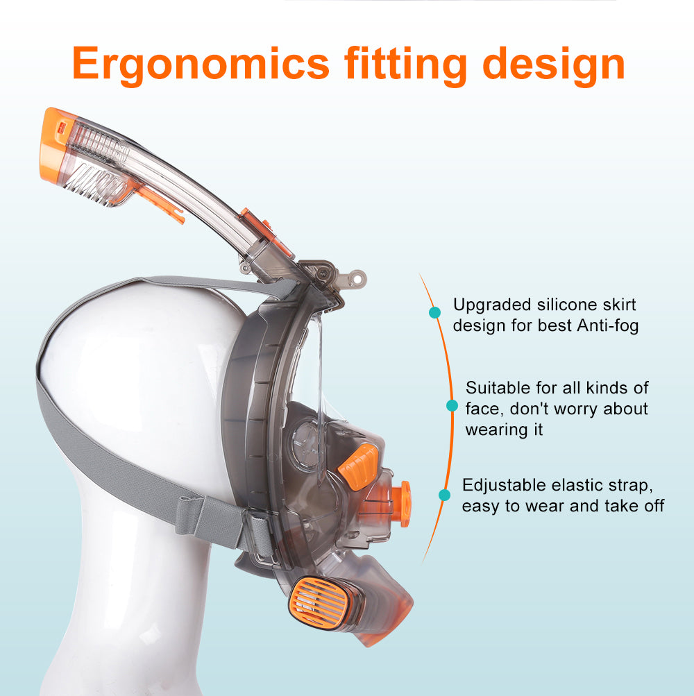 Smaco Full Face Snorkel Mask Anti Fog Wide View Diving