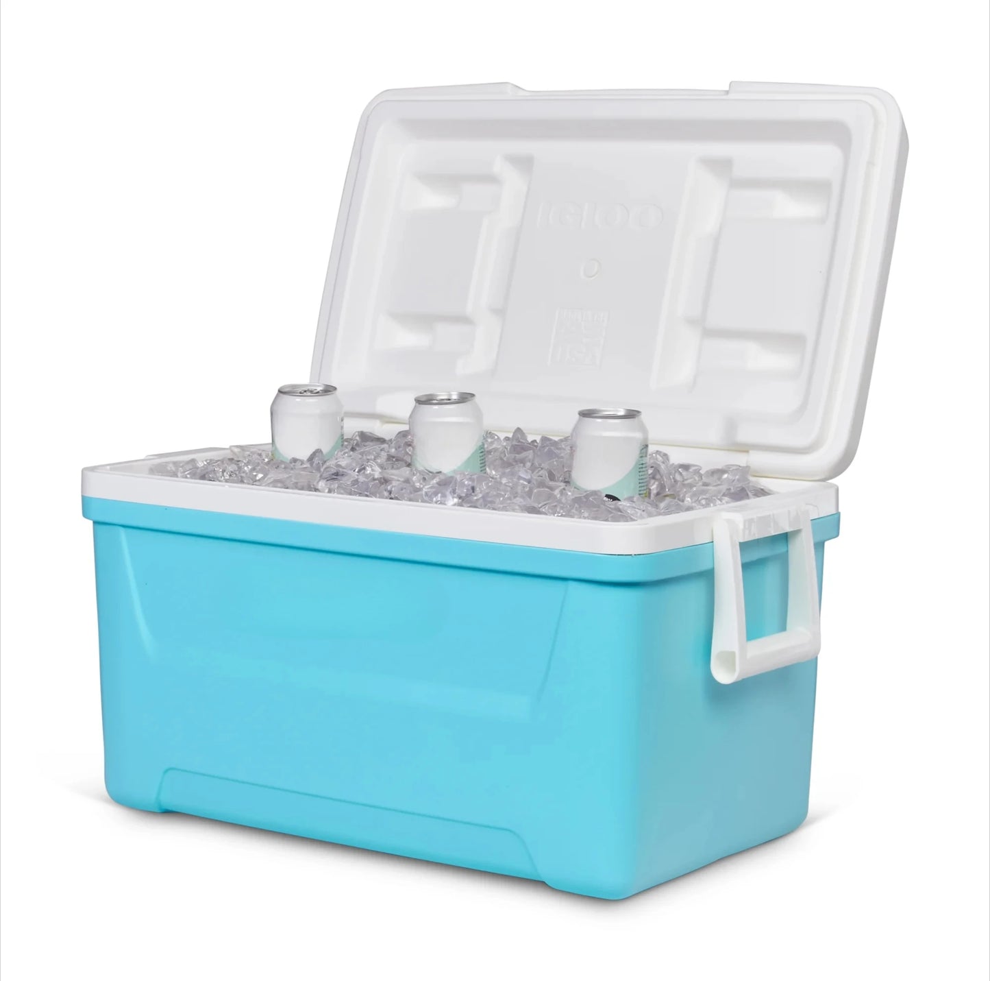 48-Quart Outdoor Picnic Camping Cooler, Red, Portable and Easy to Clean, Large Capacity, Perfect for Friends Gathering