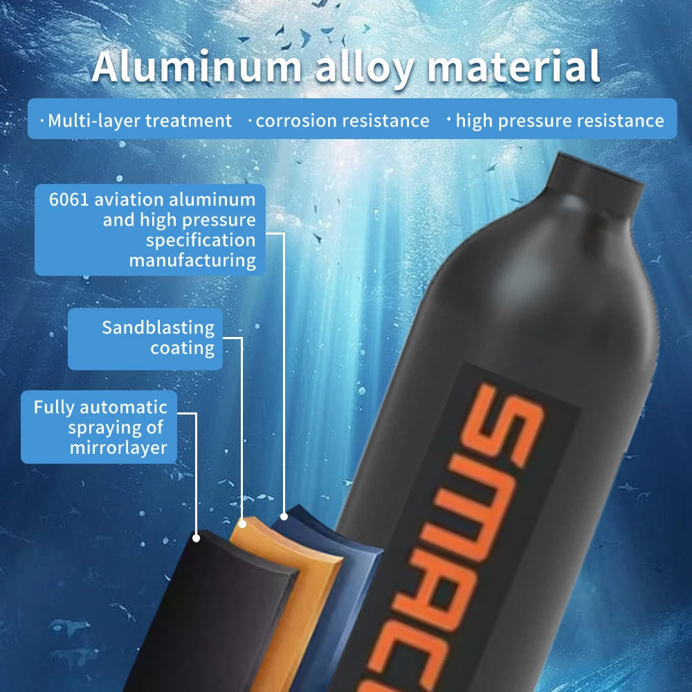 Scuba Mask With Air Tank System Full Face Premium Kit 0.5L
