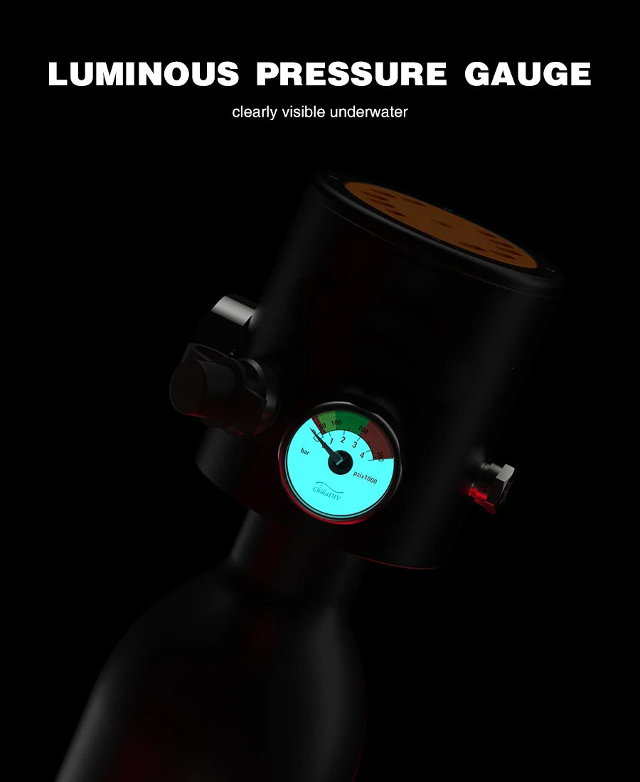 Chikadiv 0.5 Liter 3000 Psi Constant Pressure Scuba Tank