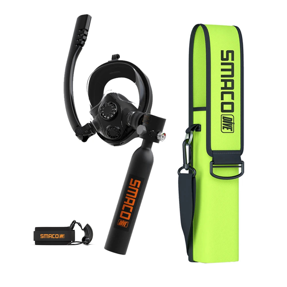 Scuba Mask With Air Tank System Full Face Premium Kit 0.5L