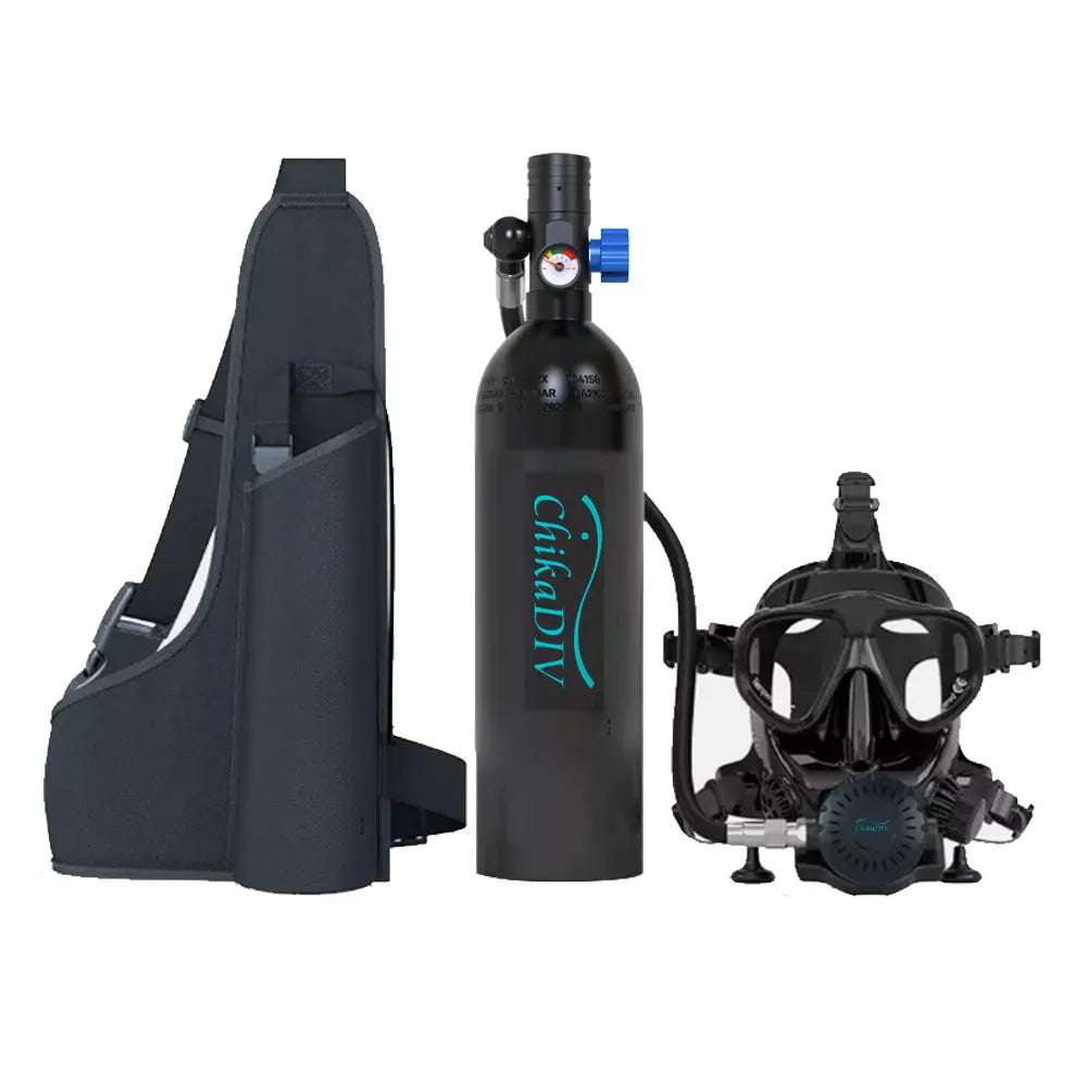 Scuba Mask With Air Tank System 1L Full Face Mask Kit