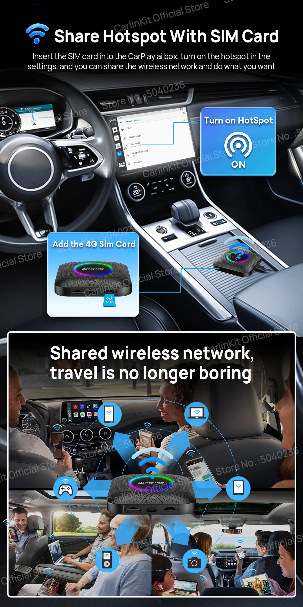 CarlinKit Car Intelligent Systems Wireless Android Auto Wireless CarPlay Smart TV Box For Netflix IPTV Android 13 CarPlay Ai Box