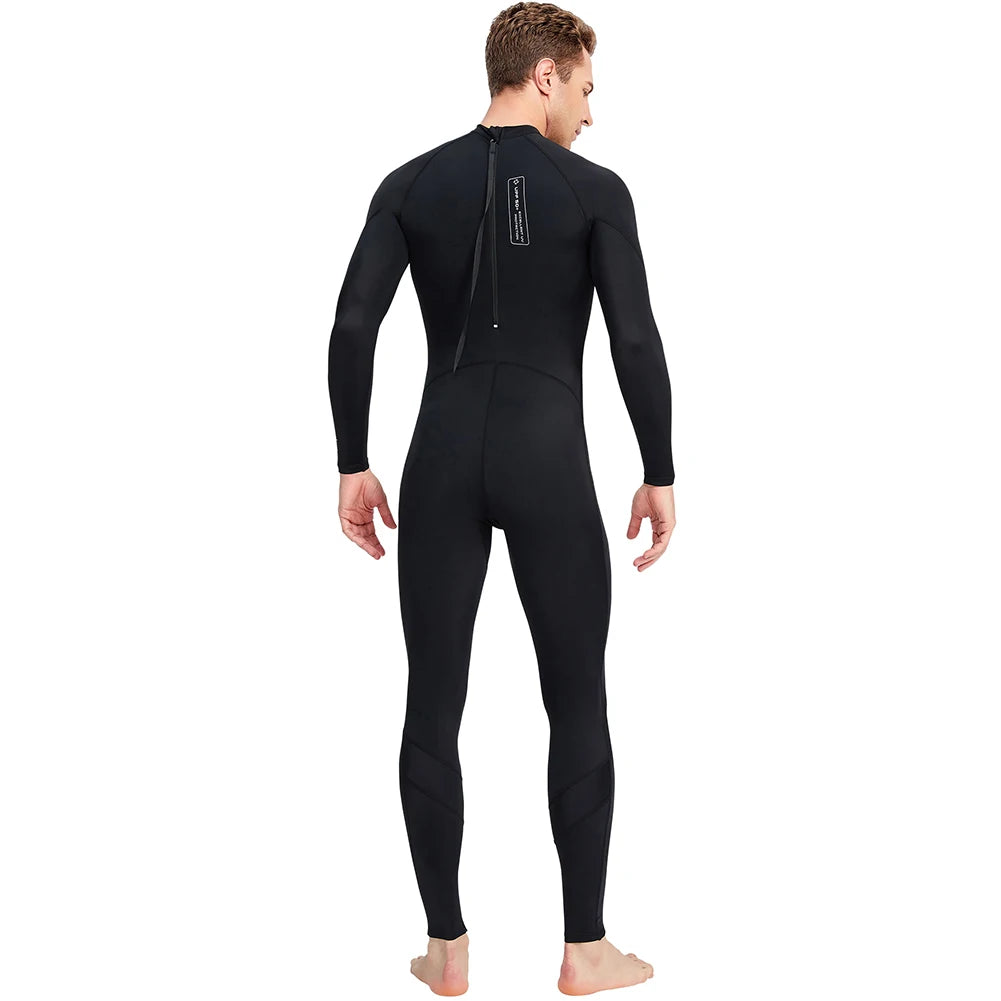 Men Diving Skin With Zipper Sunscreen Snorkeling Swimsuit
