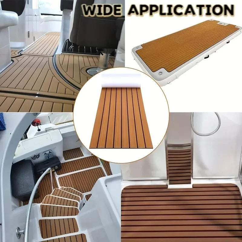 EVA Teak Decking Sheet For Yacht Self Adhesive Flooring Mat