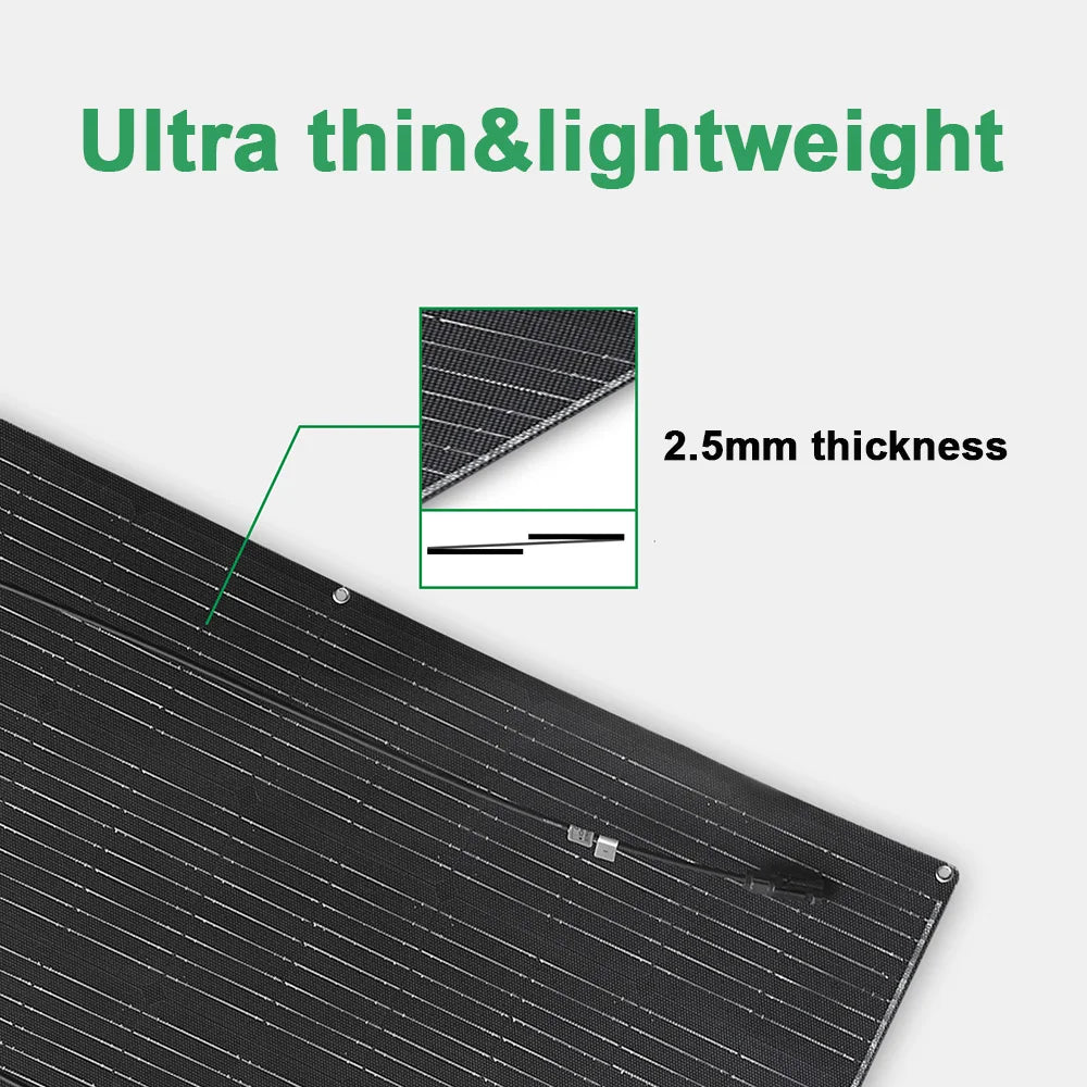 Solar Panel Kit With Flexible 100W 24V Battery Charger