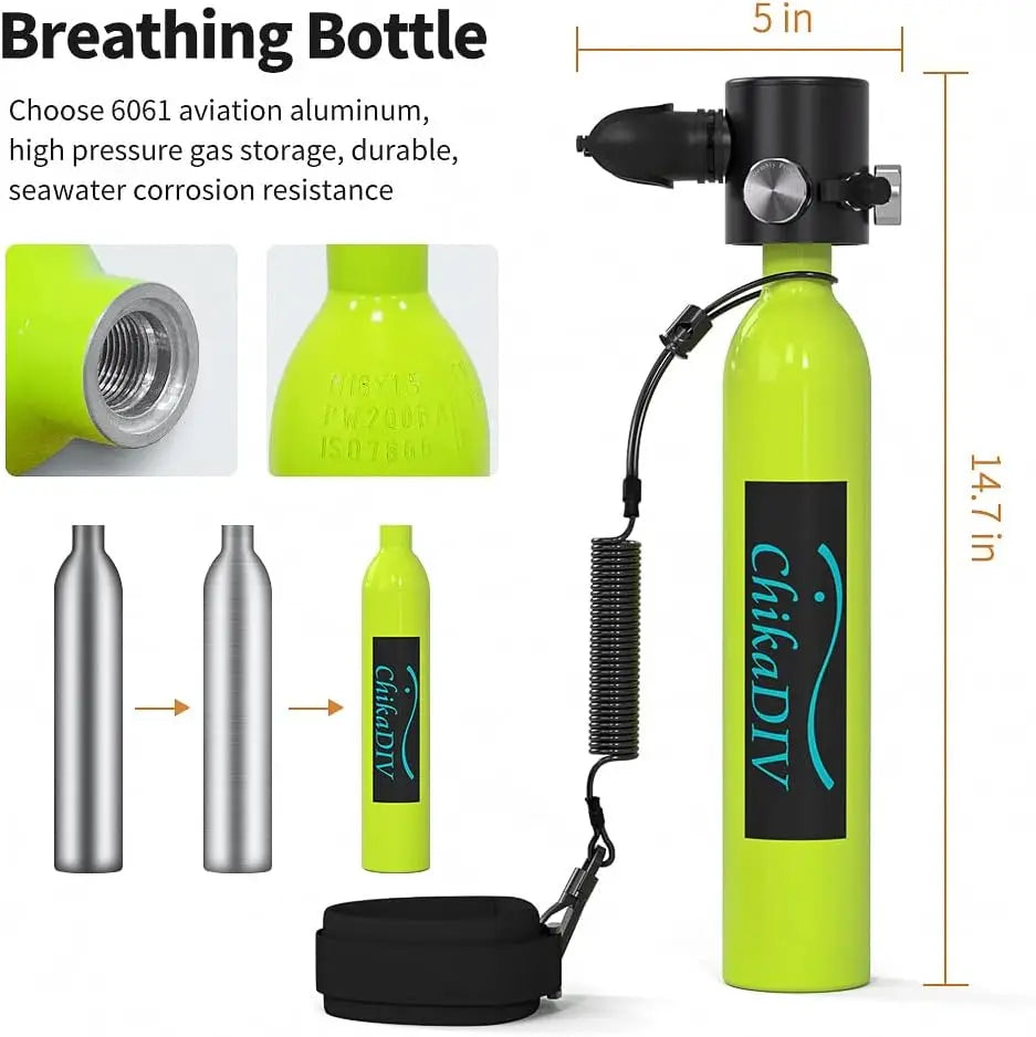 Chikadiv 0.5 Liter 3000 Psi Constant Pressure Scuba Tank