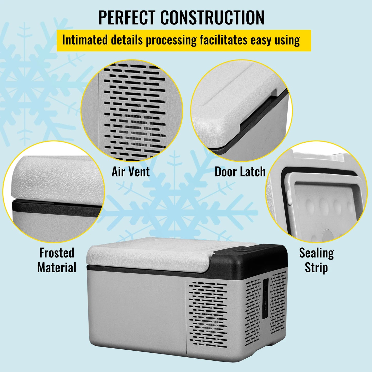 Vevor Car Refrigerator 9L Compressor Freezer 12V 24V