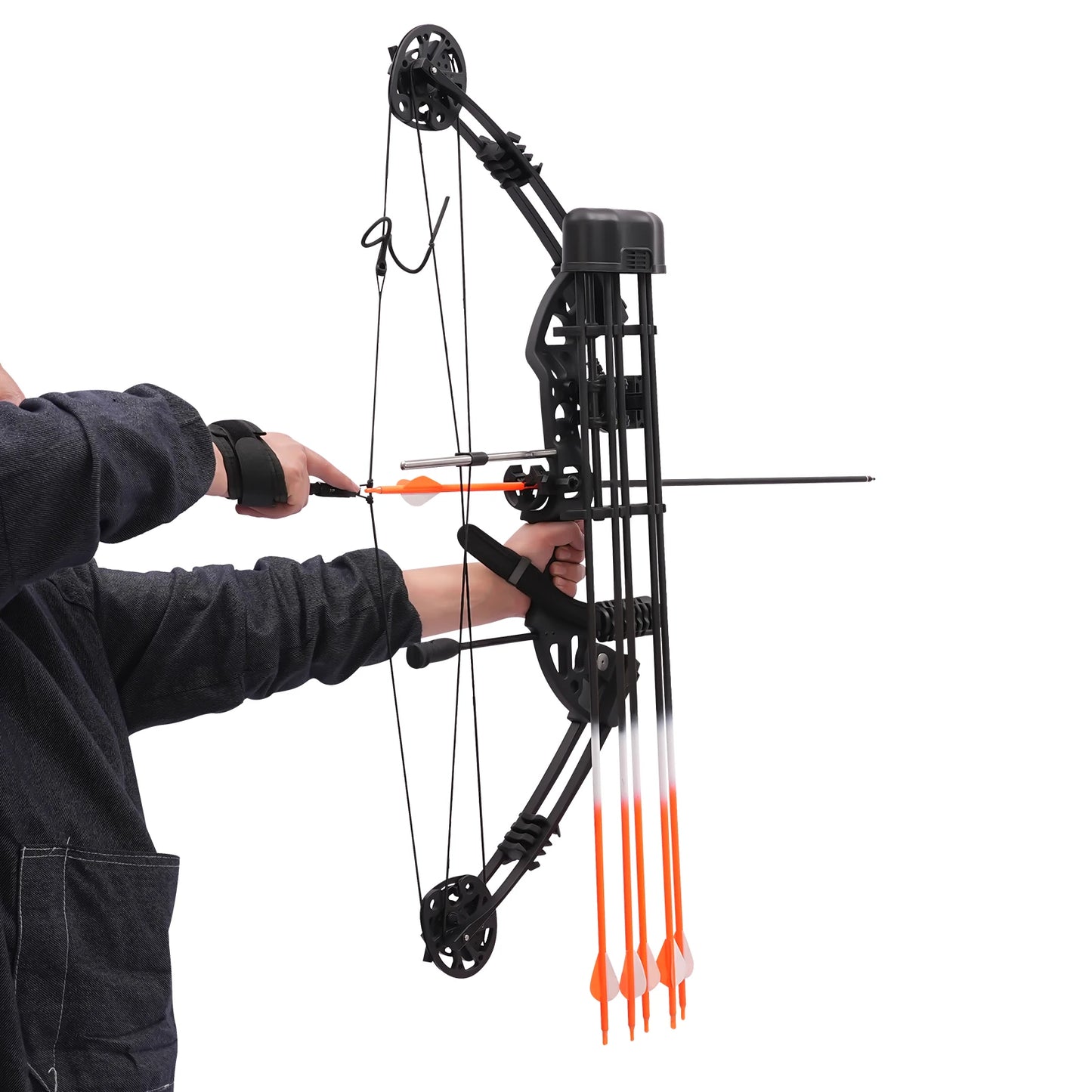 Compound Bow Kit 30 To 60 Lbs Archery Set With 12 Arrows