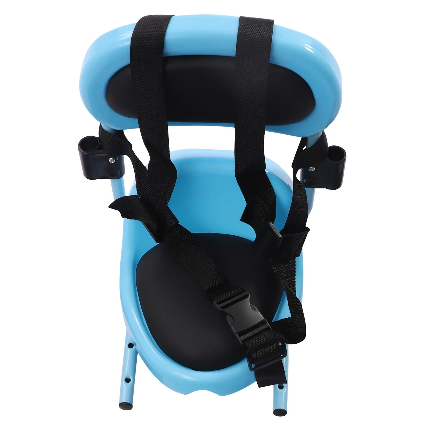 Rear-Mounted Child Bike Seat with U-Shaped Guardrails | Adjustable Safety System for 6M-6Y Kids Blue