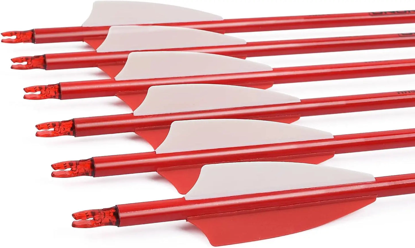 Carbon Arrow Archery 30inch Hunting Target Practice Arrows for Compound & Recurve Bow Spine 500 with Removable Tips (Pack of 12)