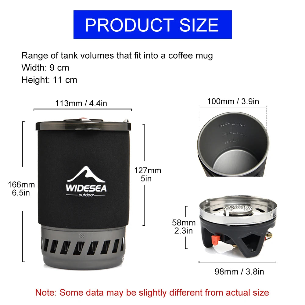 Widesea Camping Cooking System Heat Exchanger Gas Stove