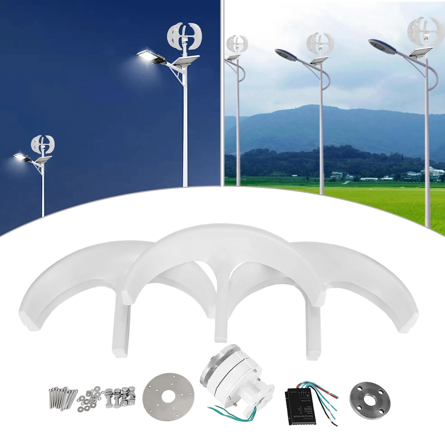 Wind Generator 24V 600W Solar Lantern Wind Turbine 5 Blades
