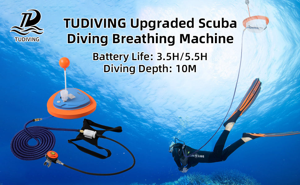 Tudiving Waterproof Portable Scuba Tankless Dive Regulator